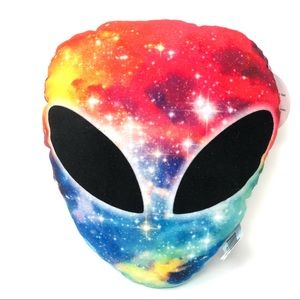 A&A Global Industries Alien Head Galaxy Print Style Plush Toy 7”